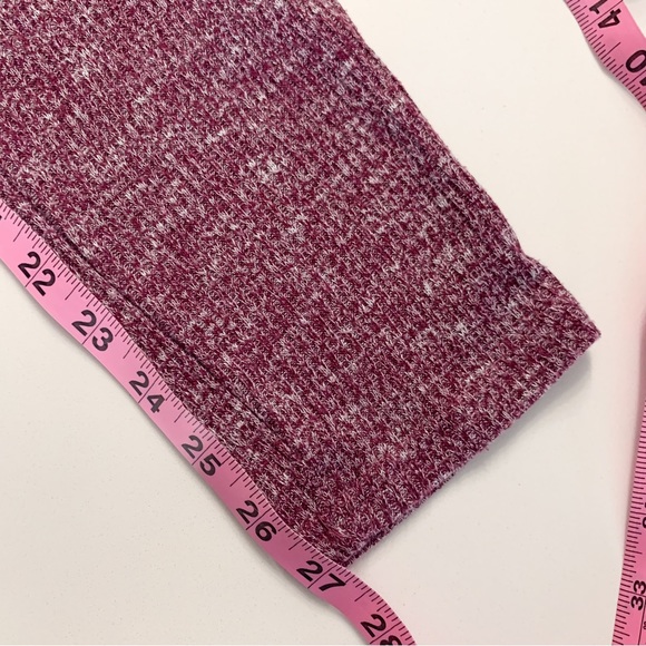 Gymshark Slounge High Waisted Knit Joggers in Deep Plum Marl Size Small - Picture 10 of 10